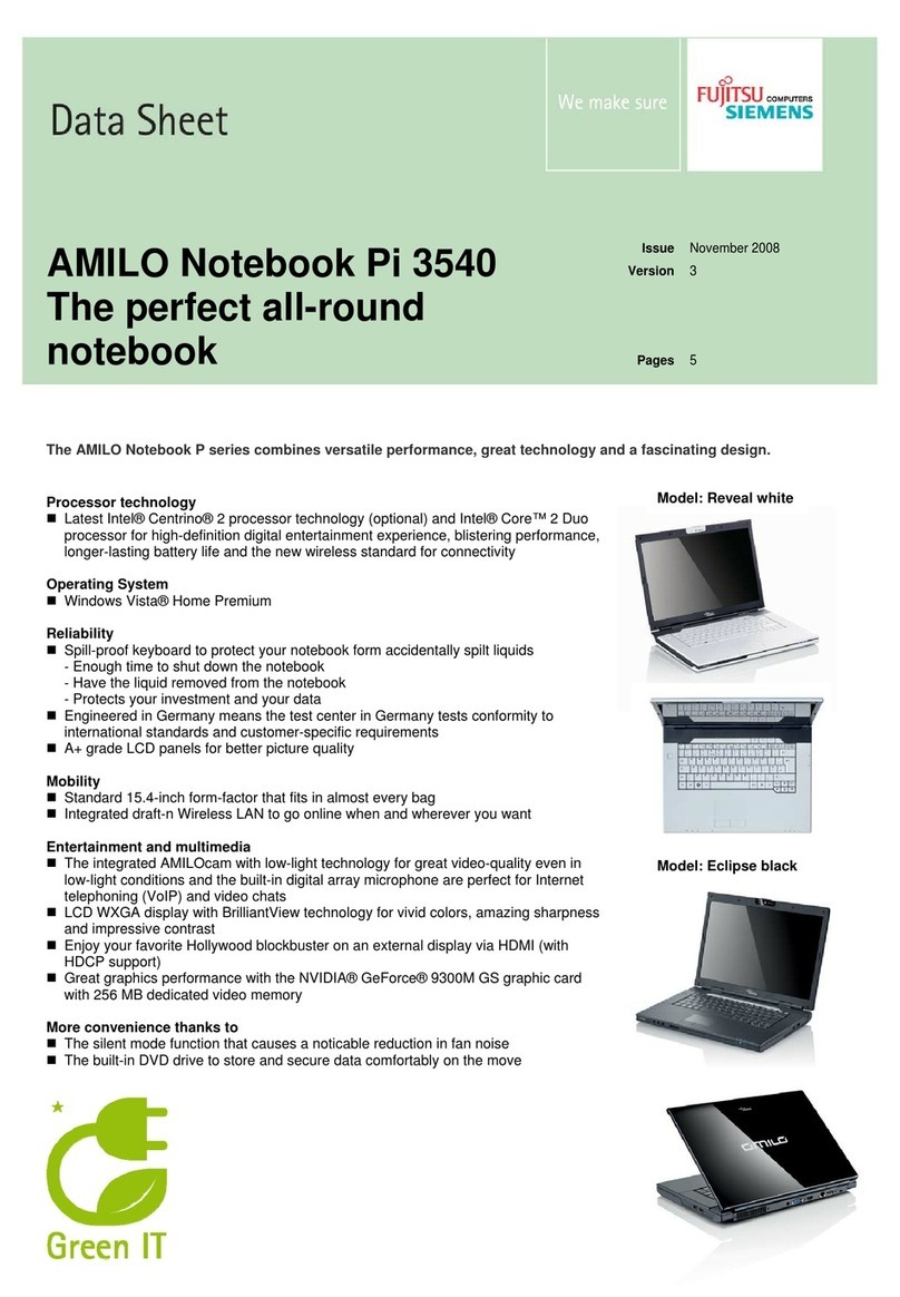 Fujitsu Siemens Computers AMILO Pi 3540 User manual Fujitsu Siemens Computers AMILO Pi 3540 User manual