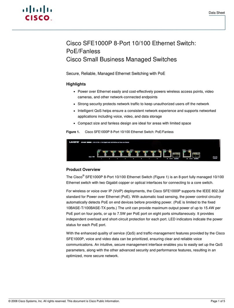 Cisco SFE1000P - Small Business Managed Switch datasheet