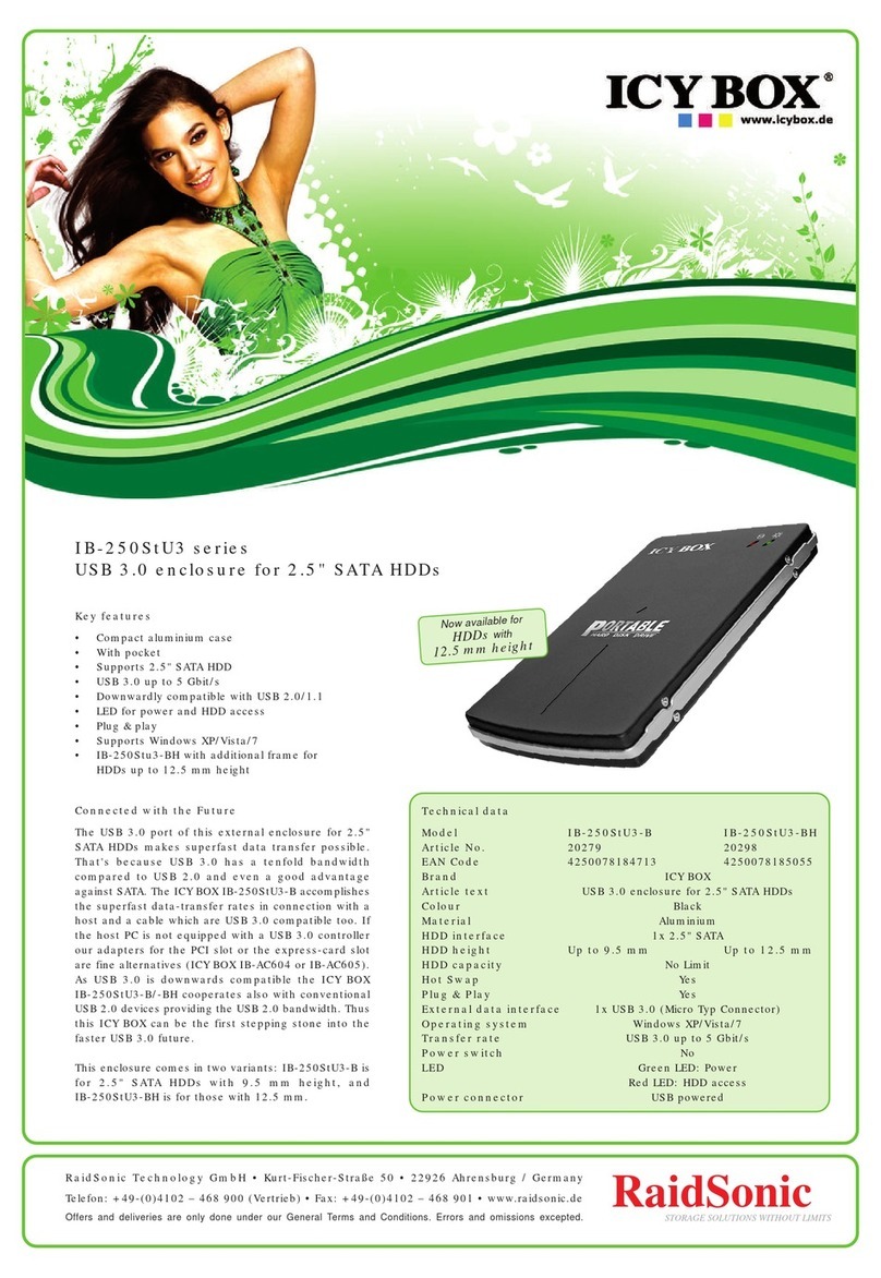 RaidSonic IB-250StU3-B Brochure & specs