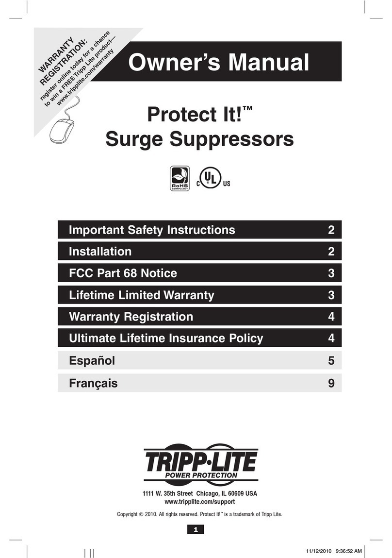 Tripp Lite Protect It! User manual