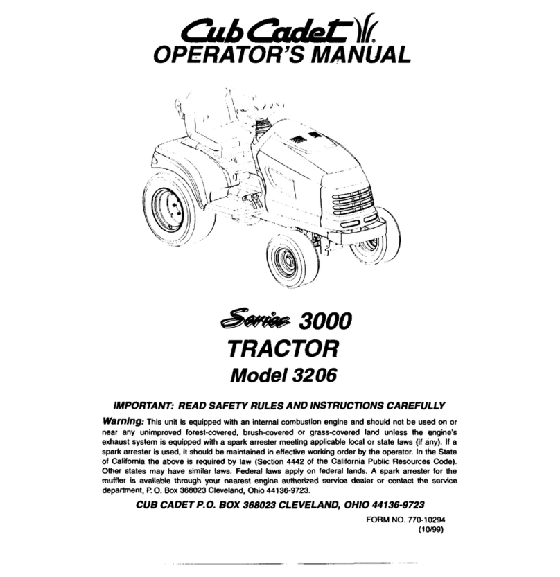 Cub Cadet 3206 User manual