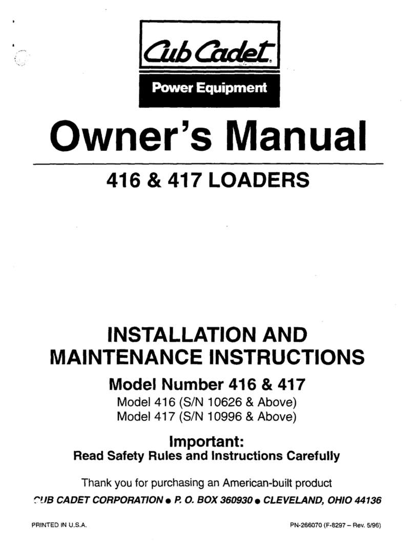 Cub Cadet 416 owner's manual