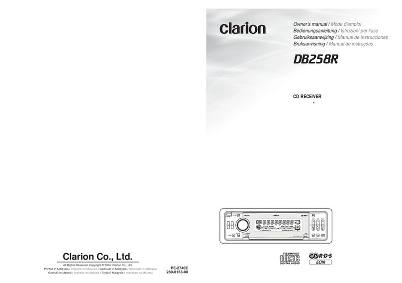 Clarion DB258R User manual