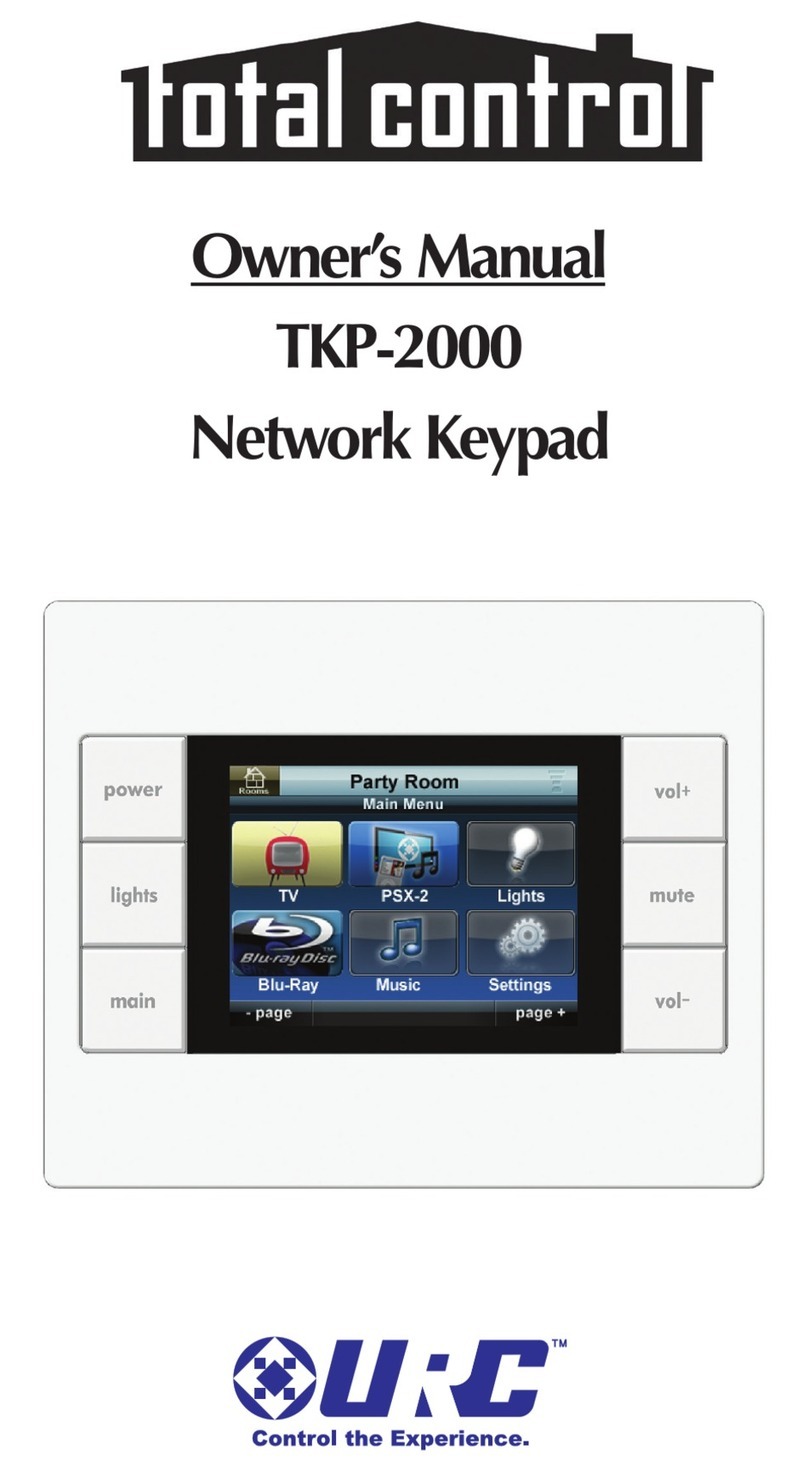 URC TKP-2000 owner's manual