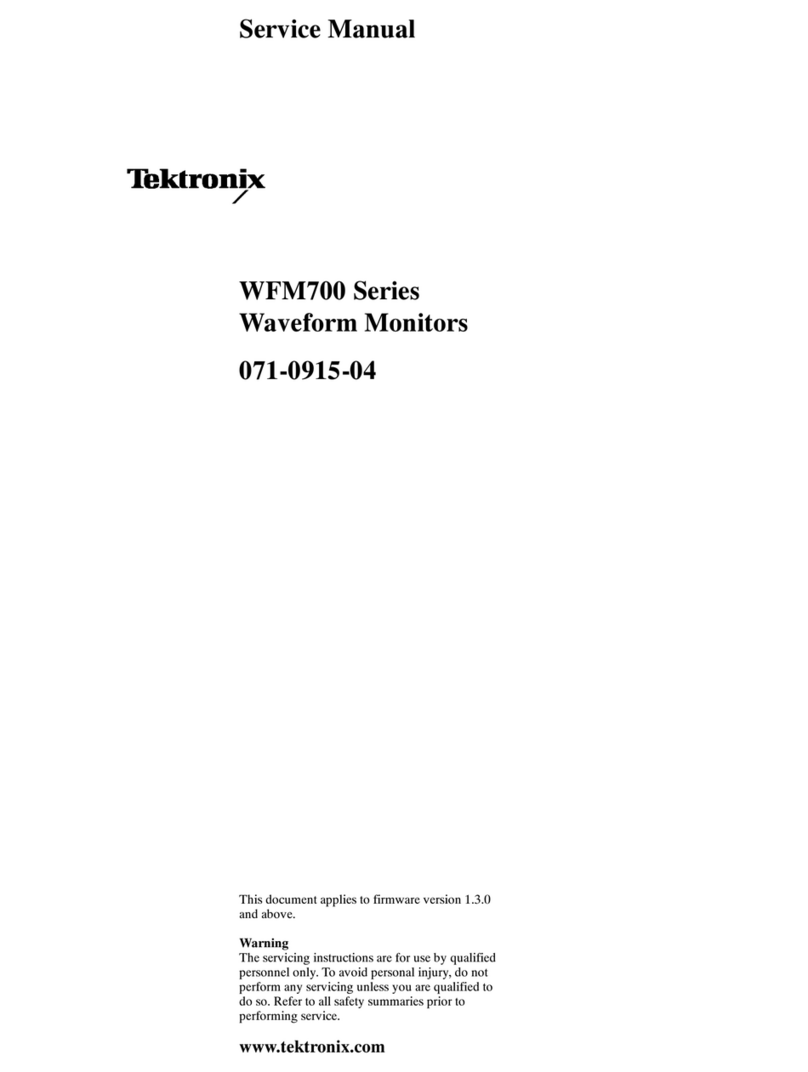 Tektronix WFM700 Series User manual