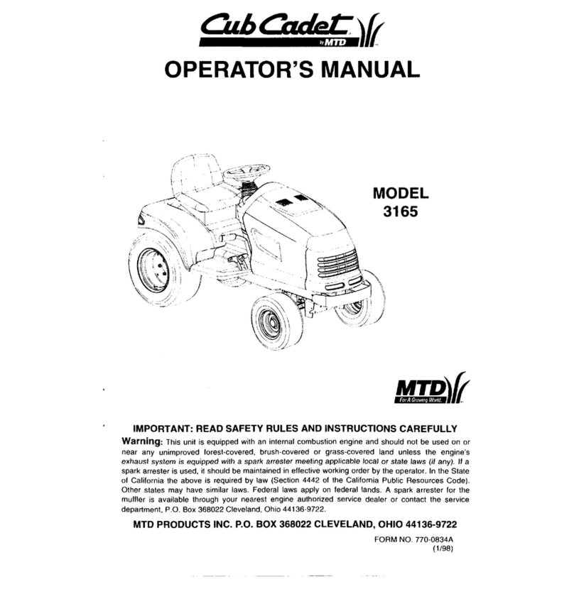 Cub Cadet 3165 User manual