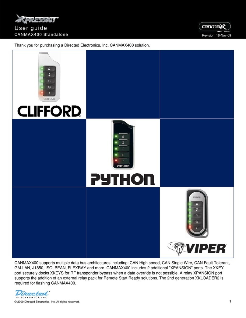 Directed Electronics Xpresskit CANMAX400 user guide