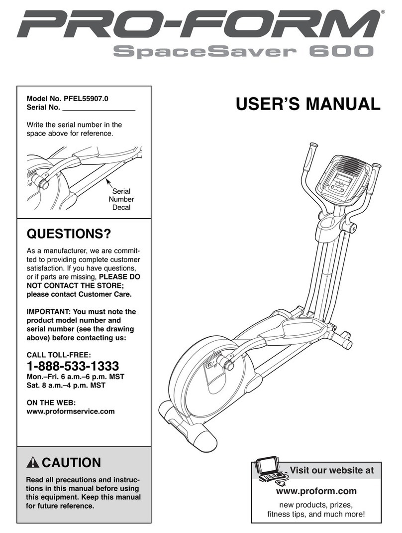 Pro-Form PFEL55907.0 User manual