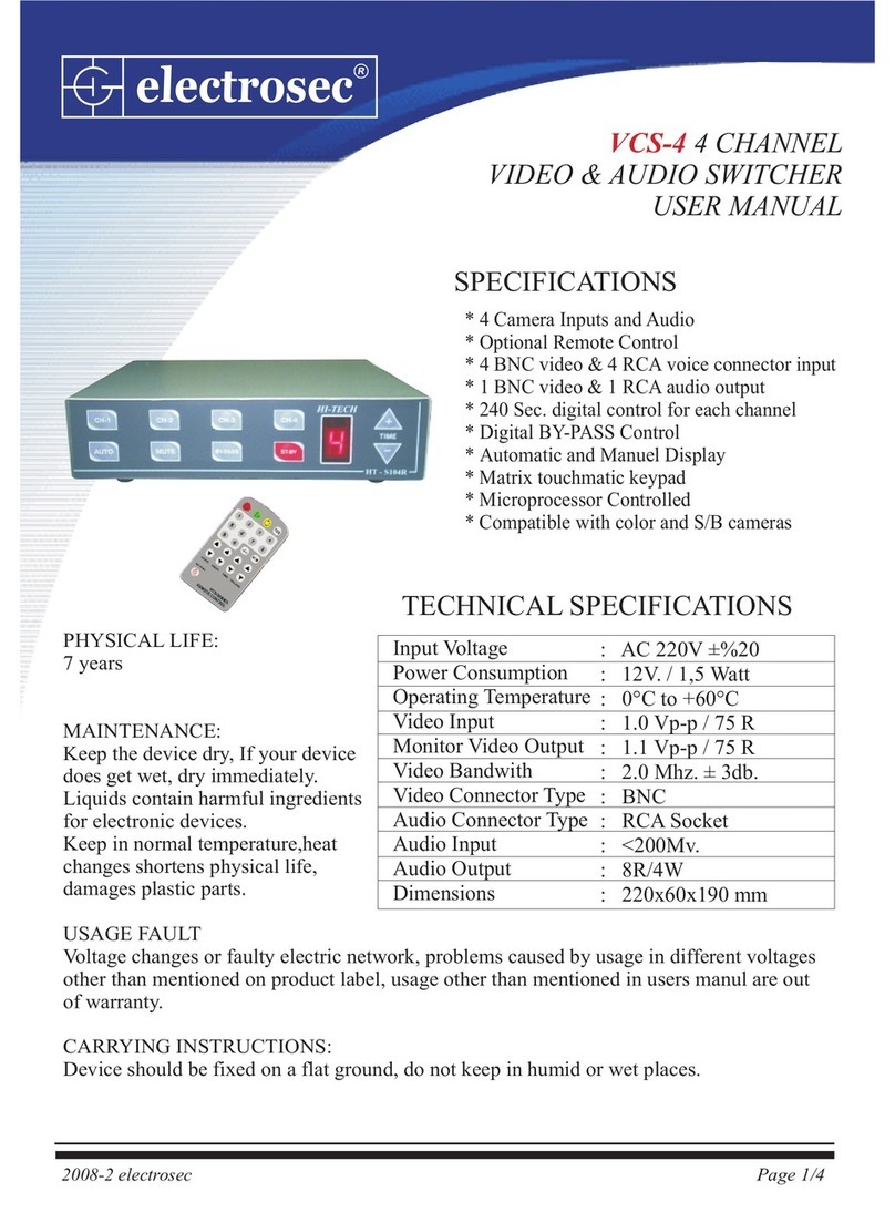 Electrosec VCS-4 user manual