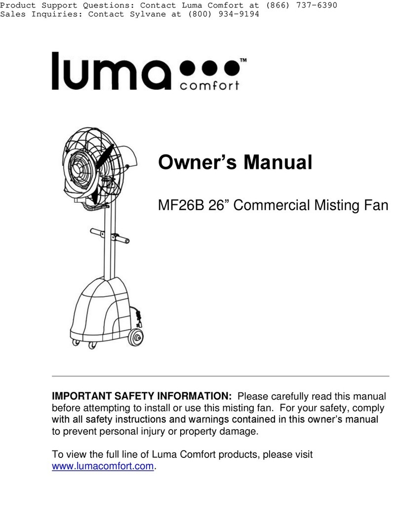 Luma Comfort MF26B owner's manual