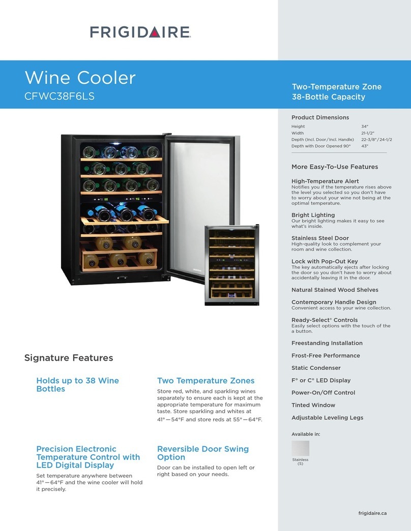 Frigidaire CFWC38F6LS User manual