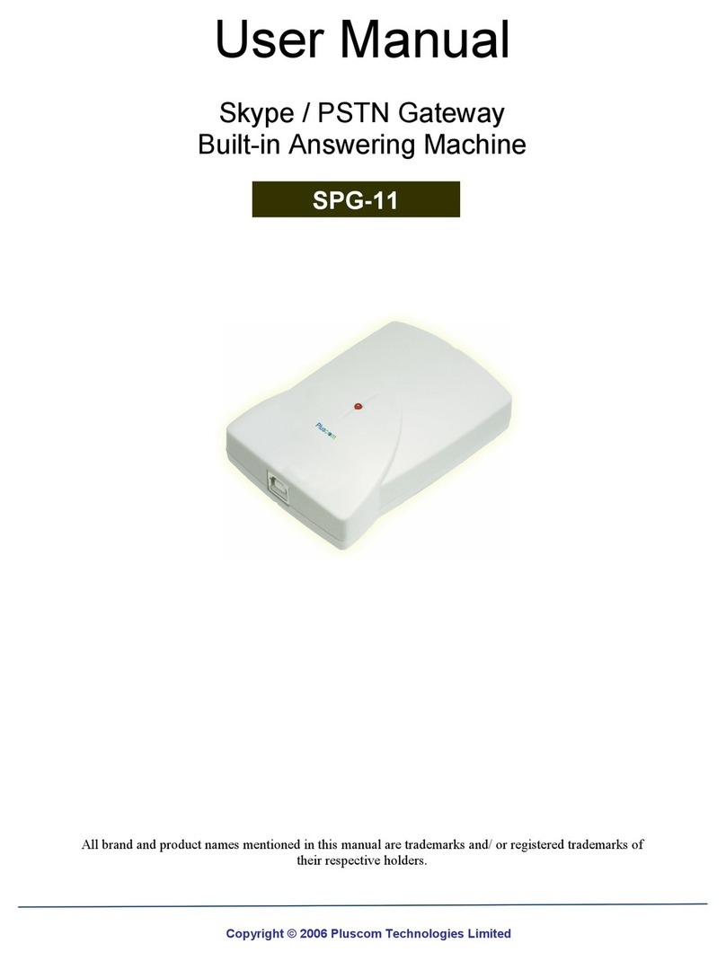 Pluscom SPG-11 user manual