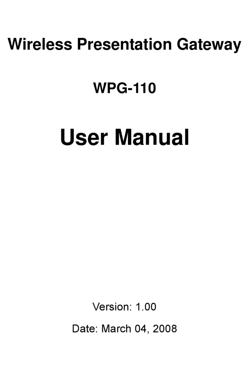 Planet WPG-110 User manual Planet WPG-110 User manual