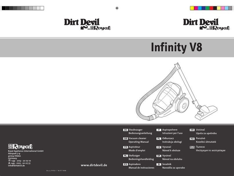 Dirt Devil Infinity V8 User manual