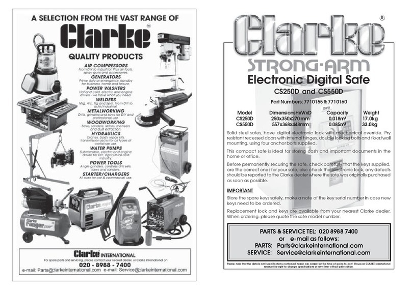 Clarke STRONG-ARM CS250D Information