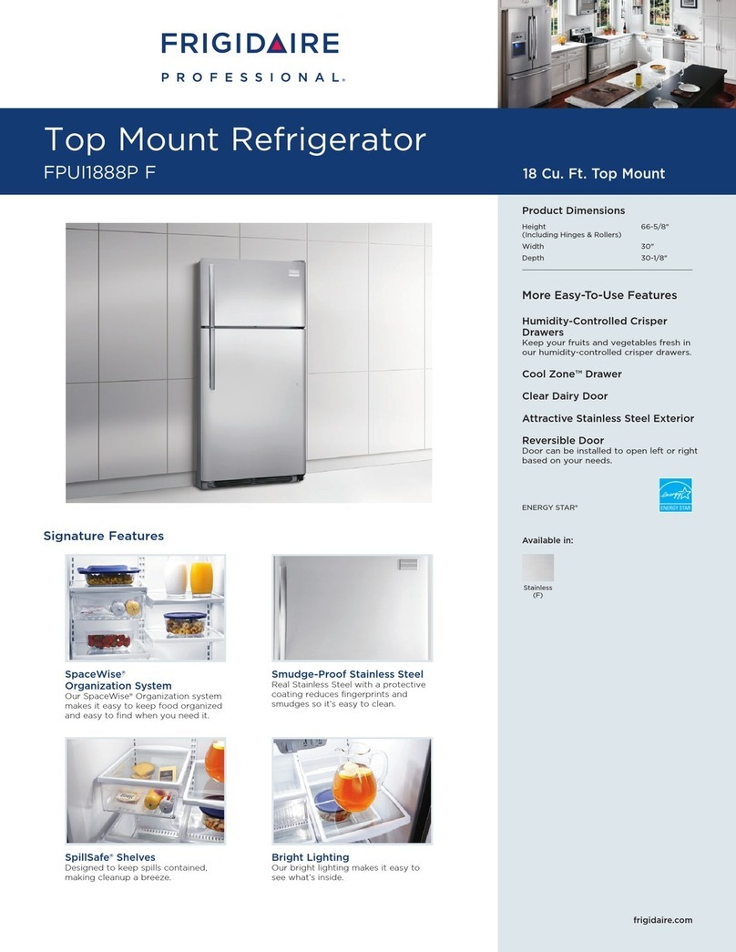 Frigidaire FPUI1888P F Specifications