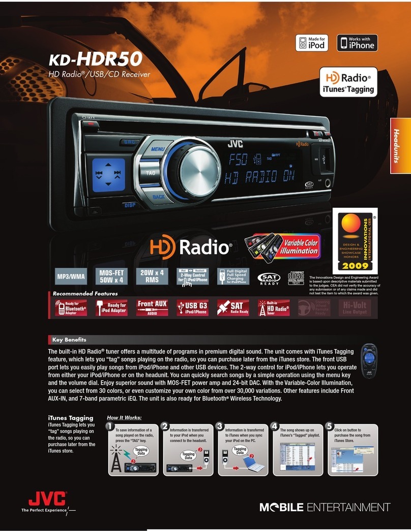 JVC KD-HDR50 - Radio / HD User manual