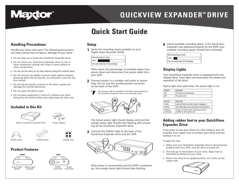Maxtor QUICKVIEW EXPANDER quick start guide Maxtor QUICKVIEW EXPANDER quick start guide