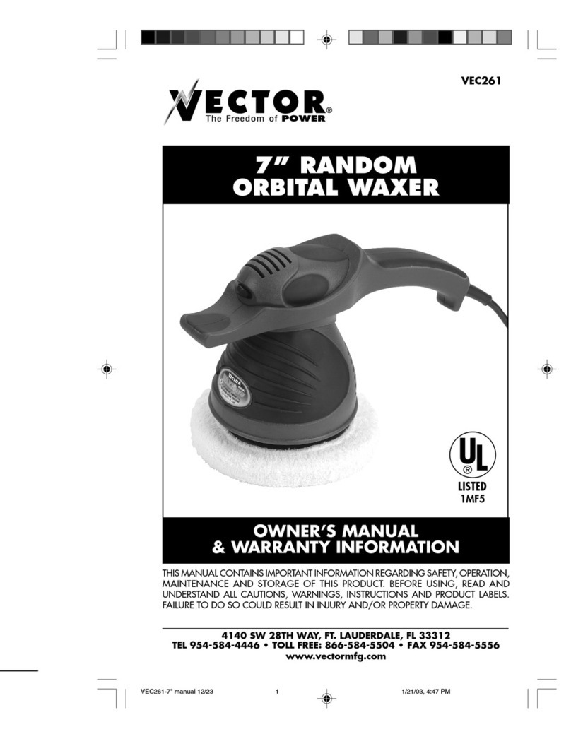 Vector 7” RANDOM ORBITAL WAXER Instruction Manual