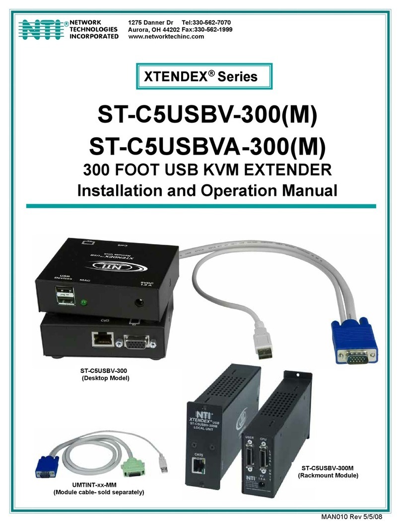Network Technologies ST-C5USBV-300M User manual