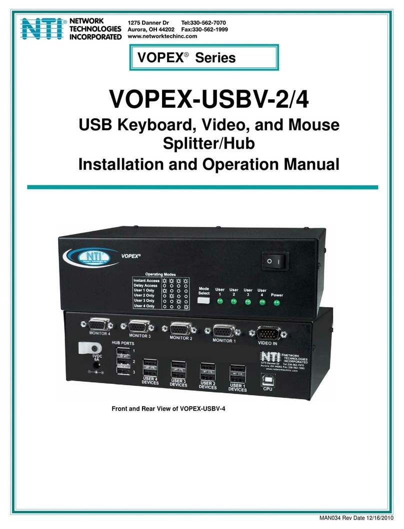 Network Technologies VOPEX-USBV-2 Installation and operation manual Network Technologies VOPEX-USBV-2 Installation and operation manual