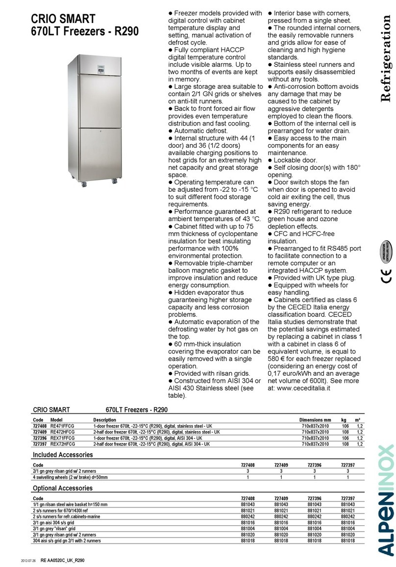 Alpeninox CRIO SMART RE471FFCG Specifications