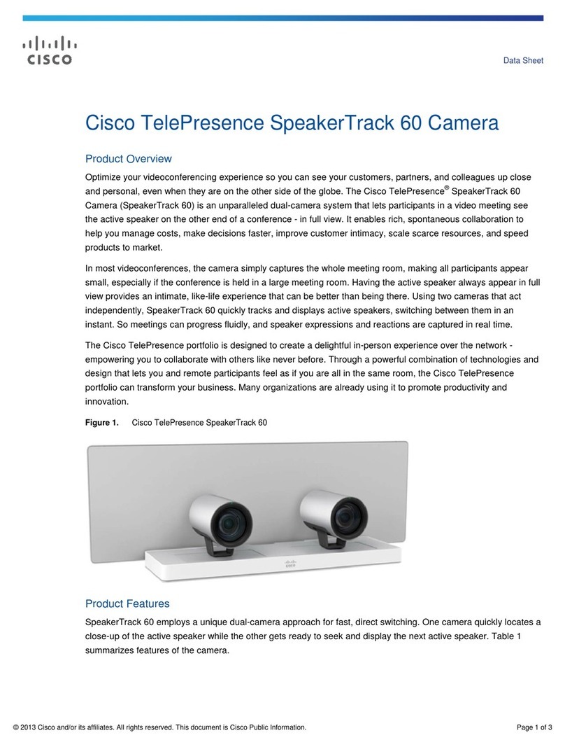 Cisco TelePresence SpeakerTrack 60 User manual