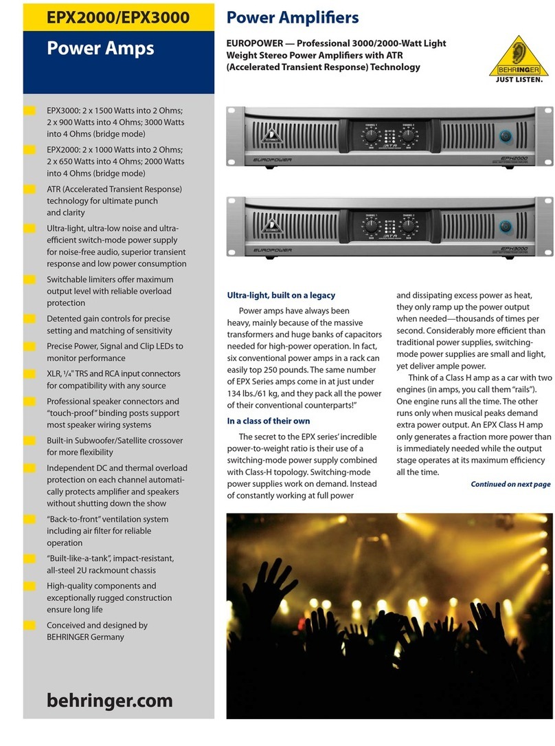 Behringer EUROPOWER EPX2000 User manual