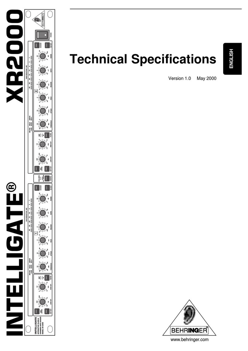Behringer Intelligate XR2000 Technical specifications