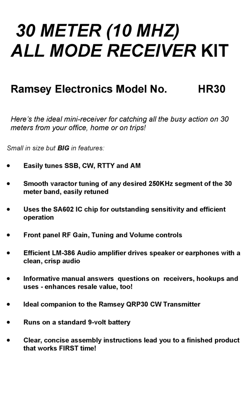 Ramsey Electronics HR30 User manual