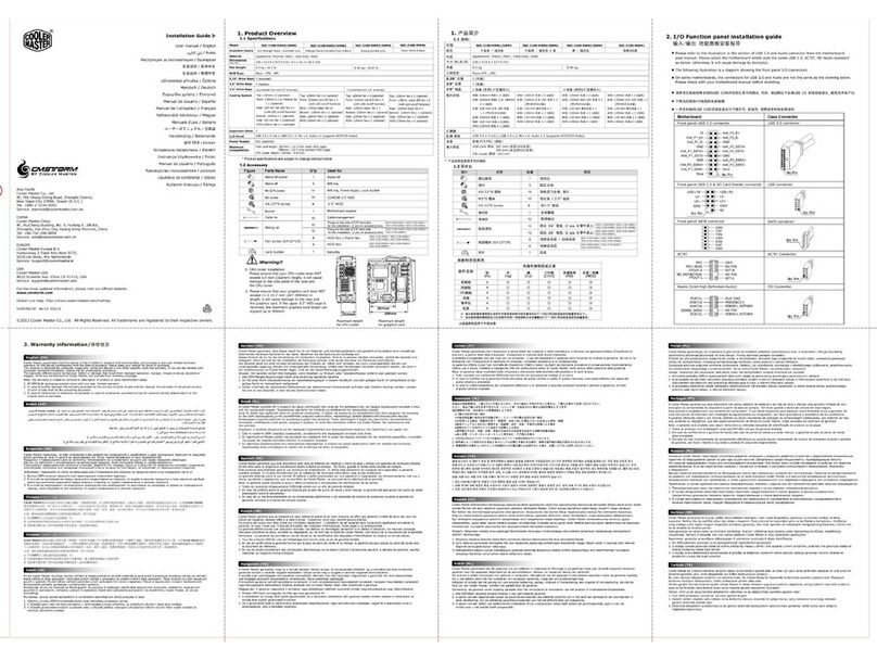 Cooler Master SGc-2100-KWN1 User manual