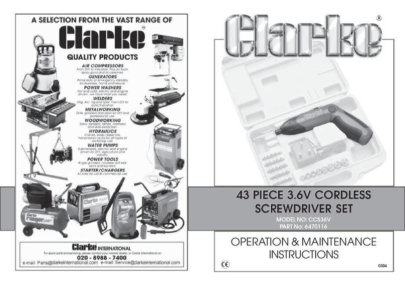Clarke CCS36V Troubleshooting guide