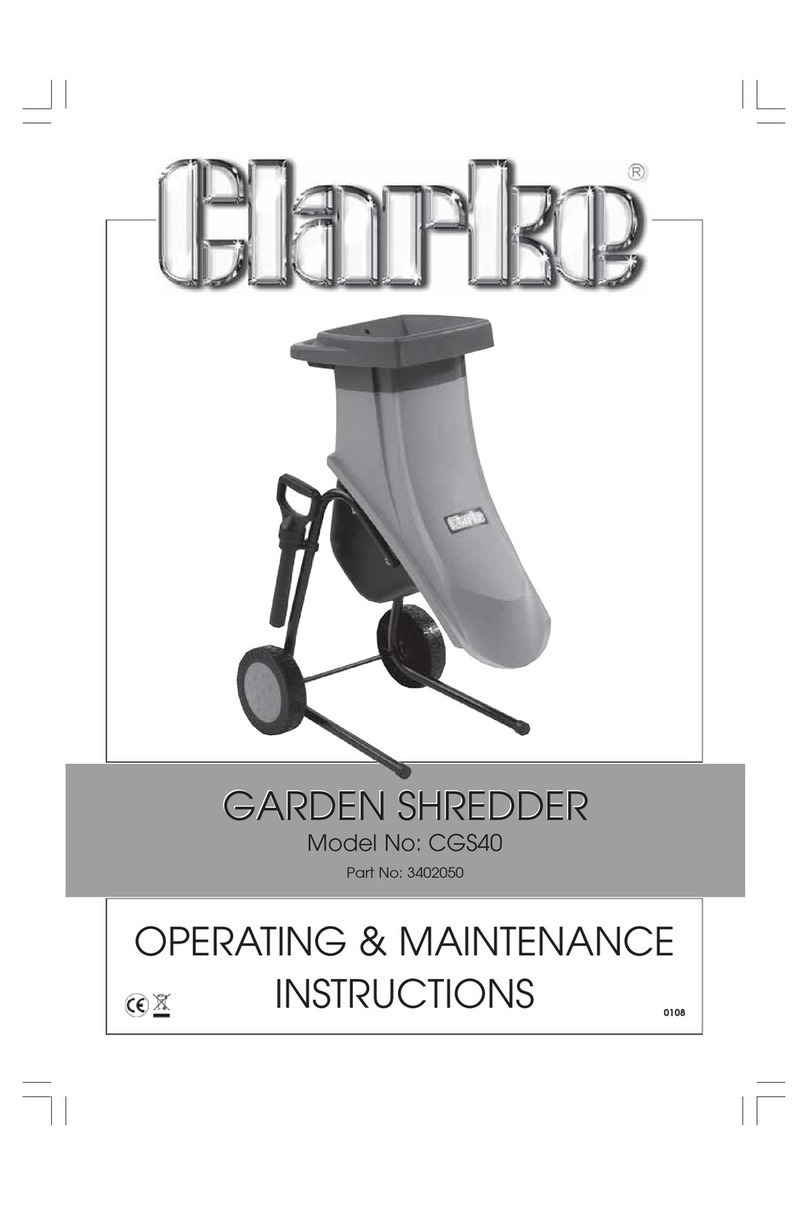 Clarke CGS40 Operating and maintenance instructions