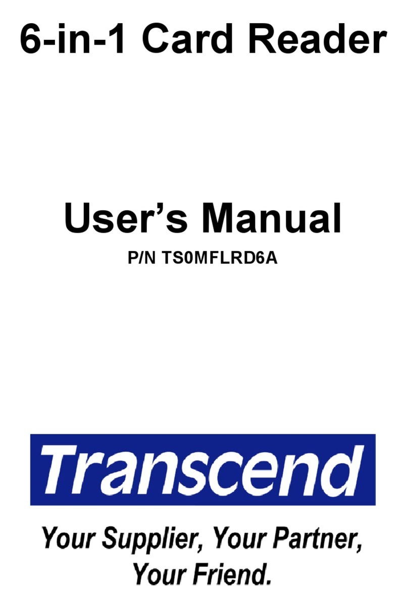 Transcend USB2.0 6-in-1 Card Reader TS0MFLRD6A user manual