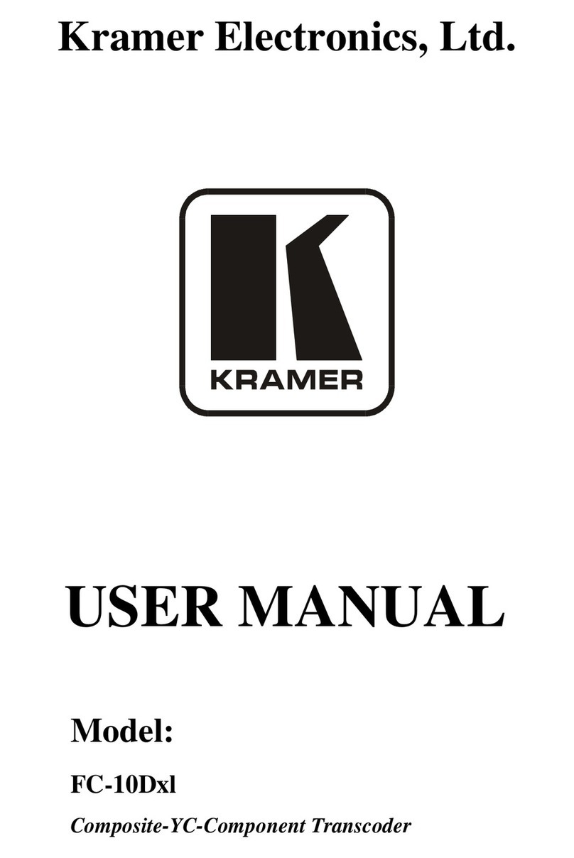 Kramer FC-10Dxl User manual