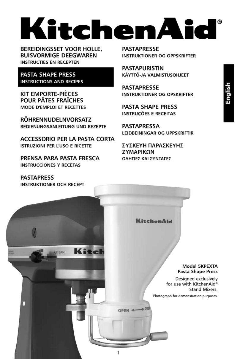 KitchenAid 5KPEXTA Quick guide KitchenAid 5KPEXTA Quick guide