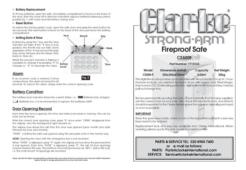 Clarke STRONG-ARM CS500F Owner's manual