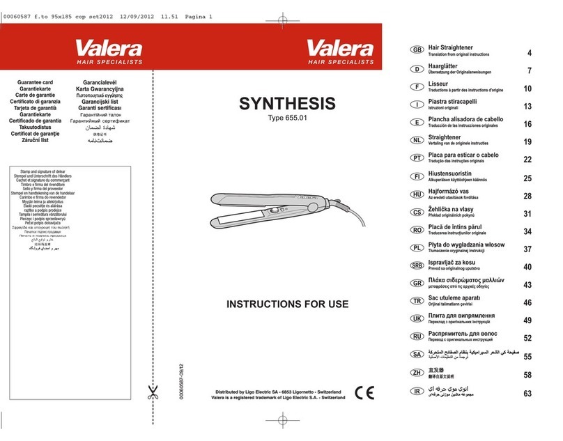 VALERA SYNTHESIS 655.01 User manual