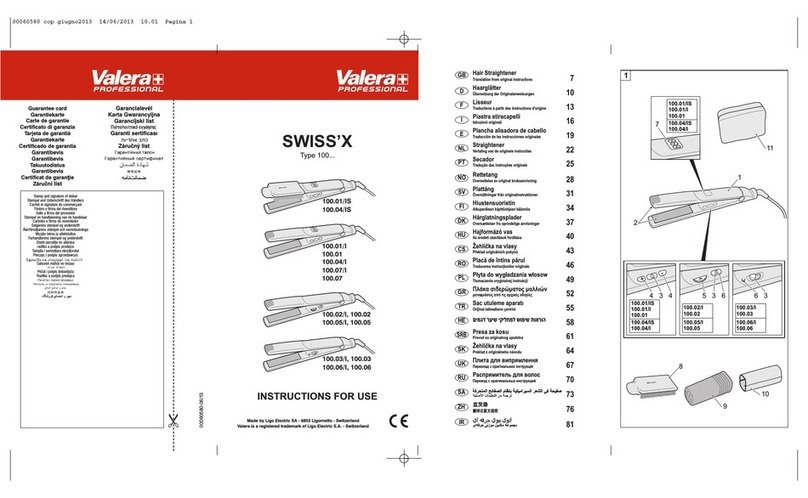 VALERA SWISS'C 100/01/IS User manual