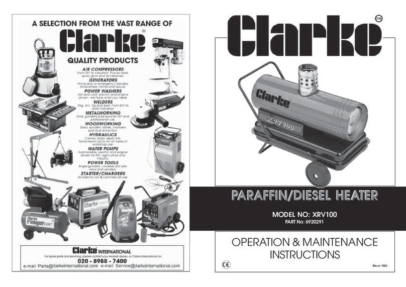 Clarke XRV100 Operation and maintenance instructions