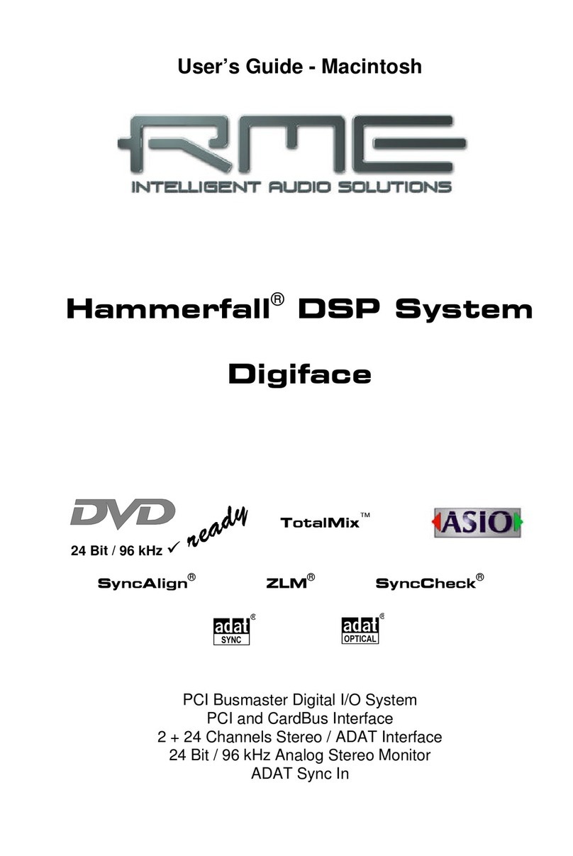 RME Audio DIGIFACE user guide