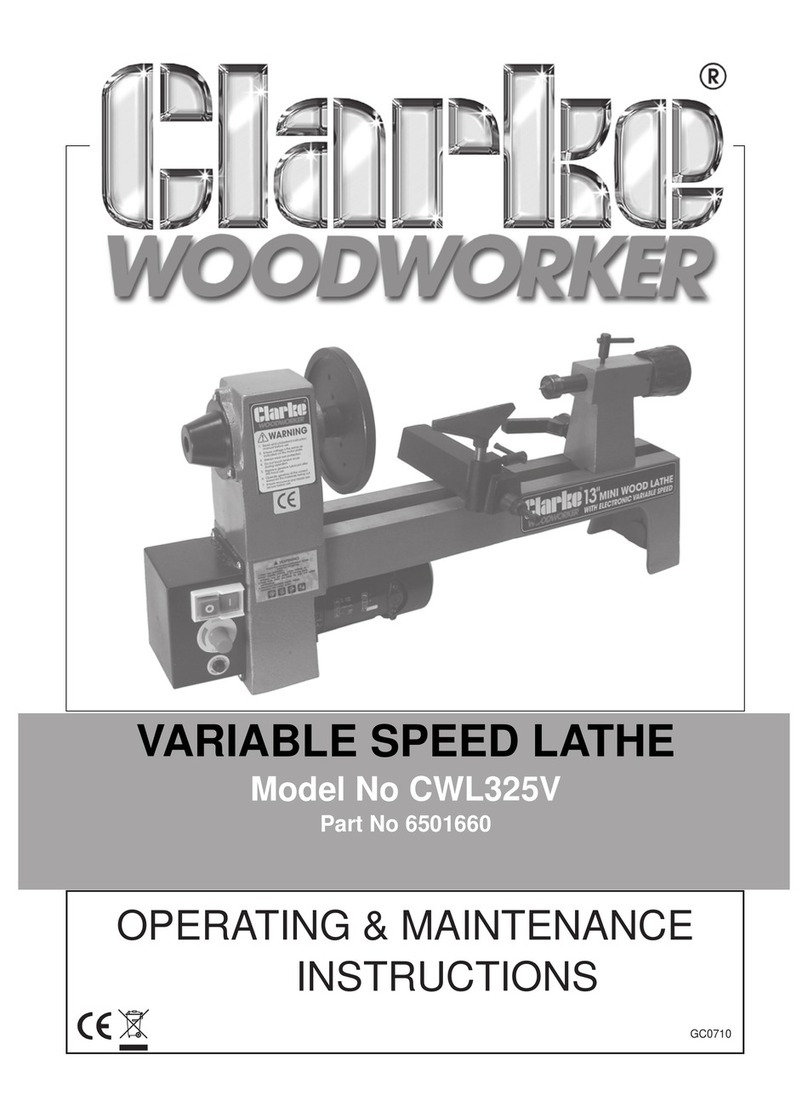 Clarke WOODWORKER CWL325V Manual