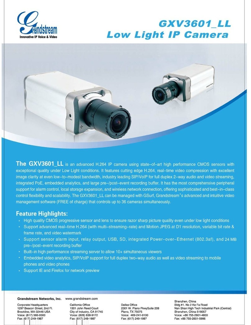 Grandstream Networks GXV3601 User manual