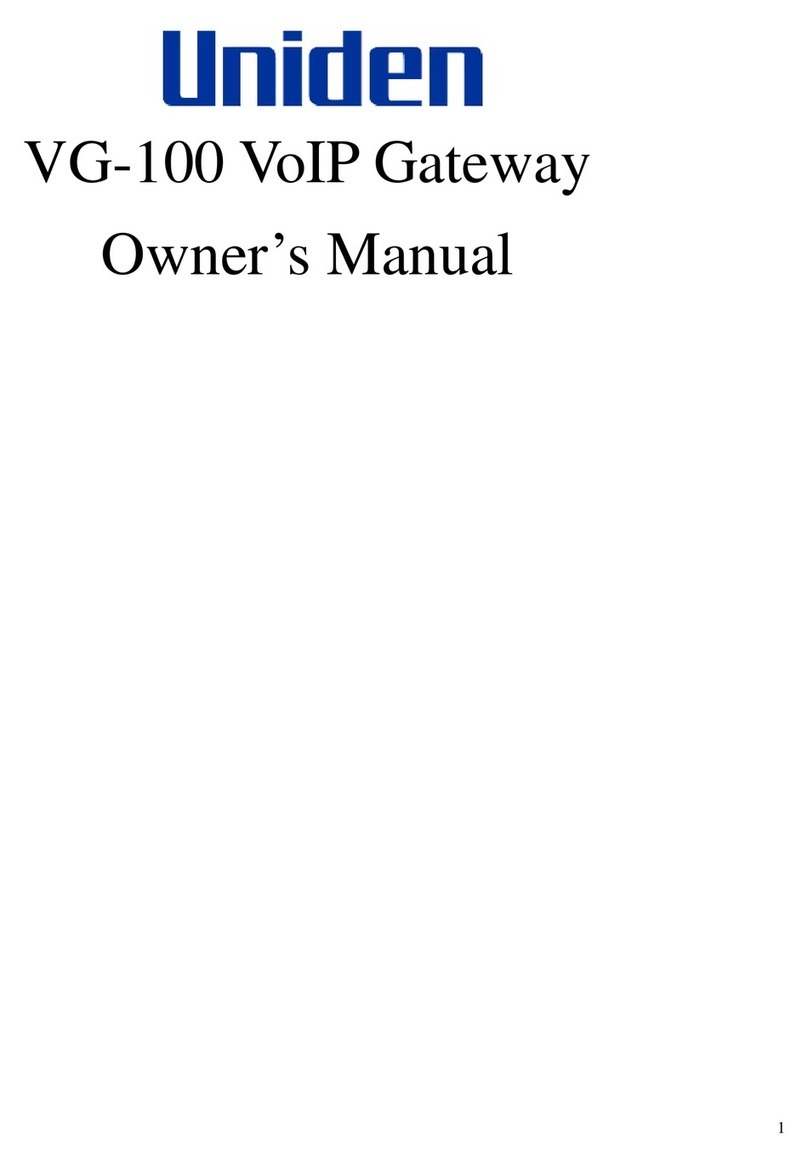 Uniden VG-100 owner's manual