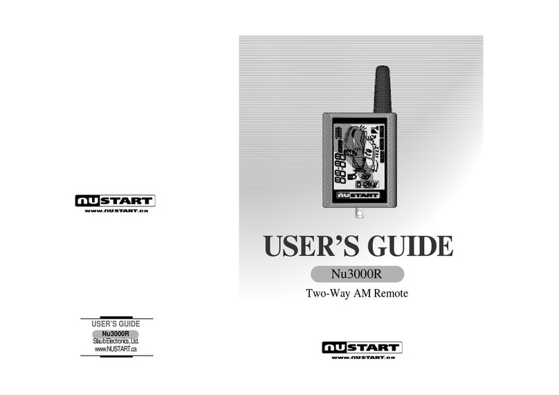 Staub Electronics NuStart Nu3000R user guide Staub Electronics NuStart Nu3000R user guide