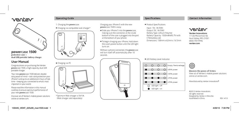 Ventev powercase 1500 user manual