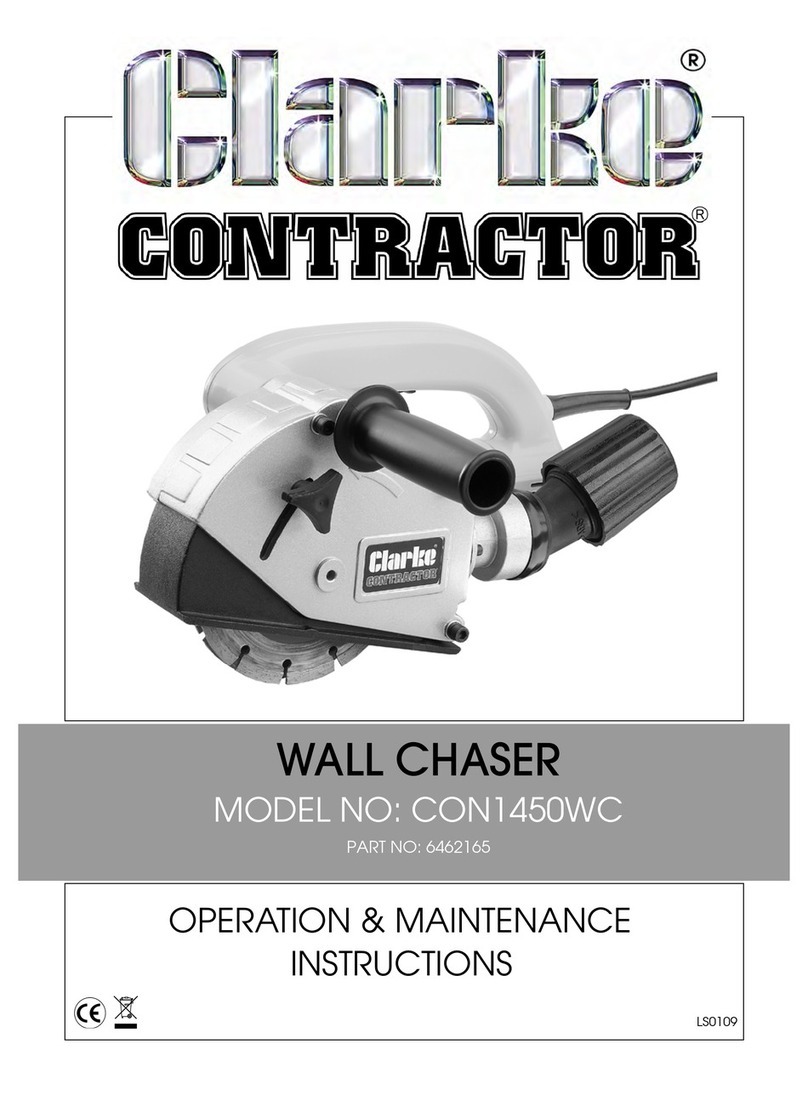 Clarke CONTRACTOR CON1450WC Operation and maintenance instructions