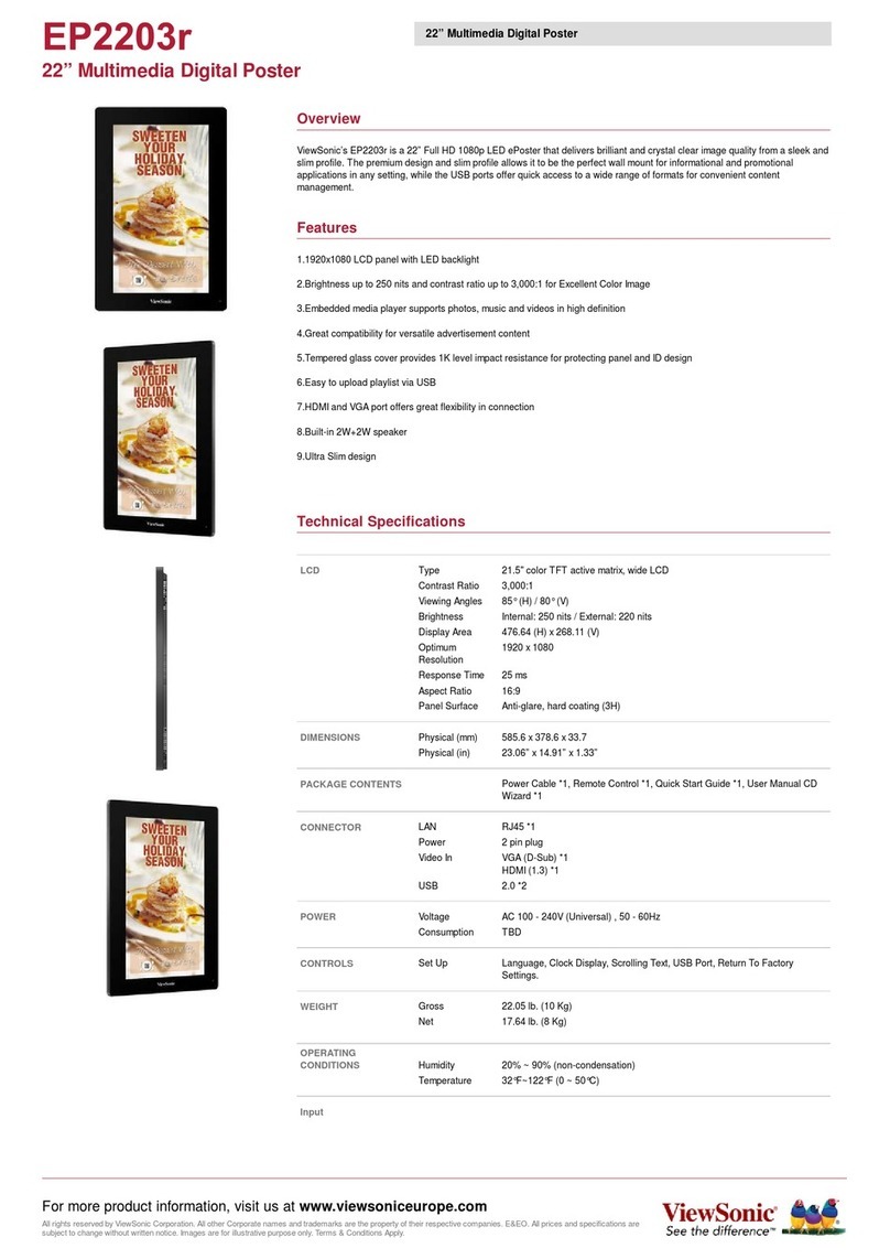ViewSonic EP2203r User manual