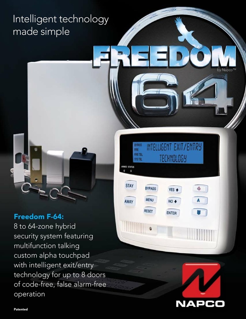 NAPCO Freedom F-64 User manual