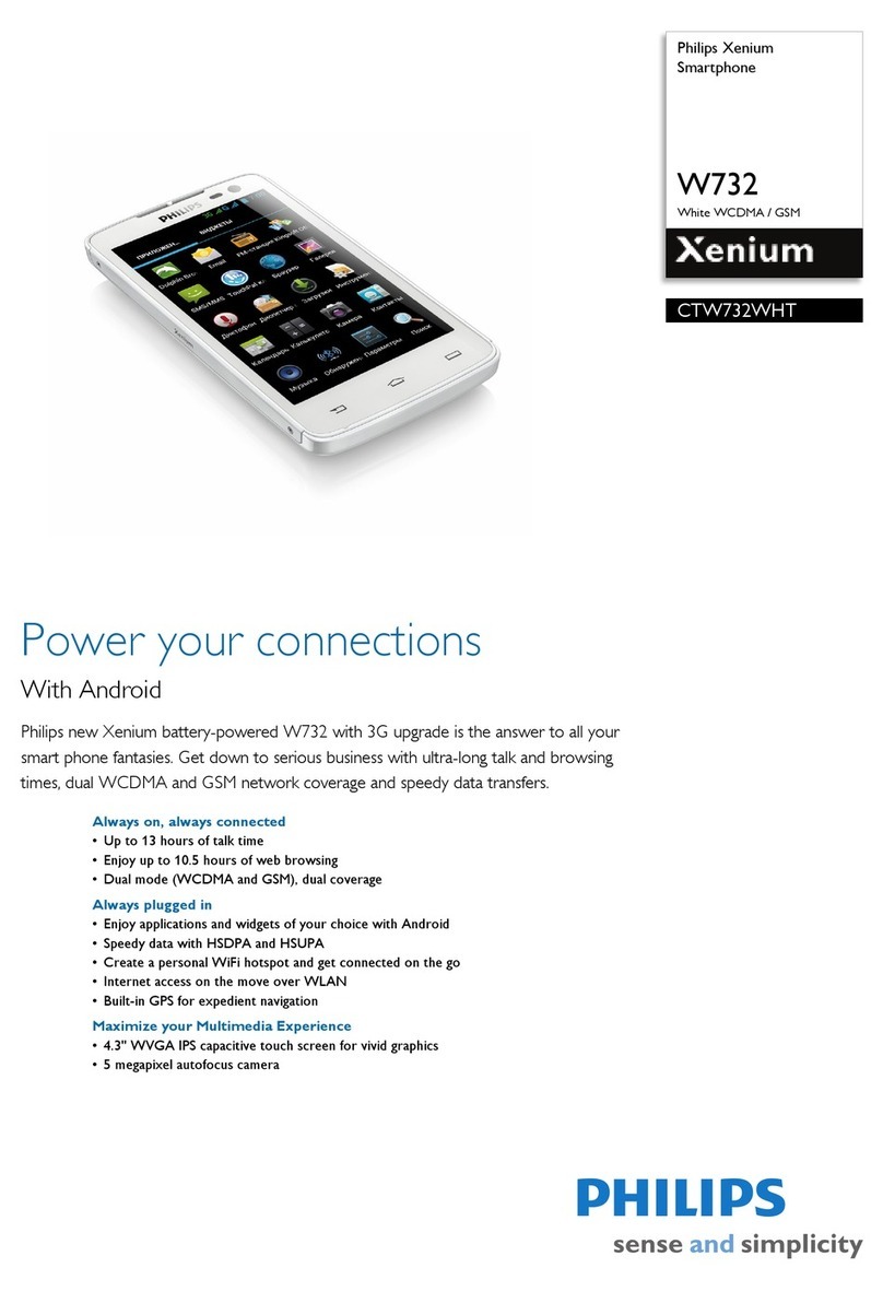Philips Xenium CTW732WHT/00 User manual